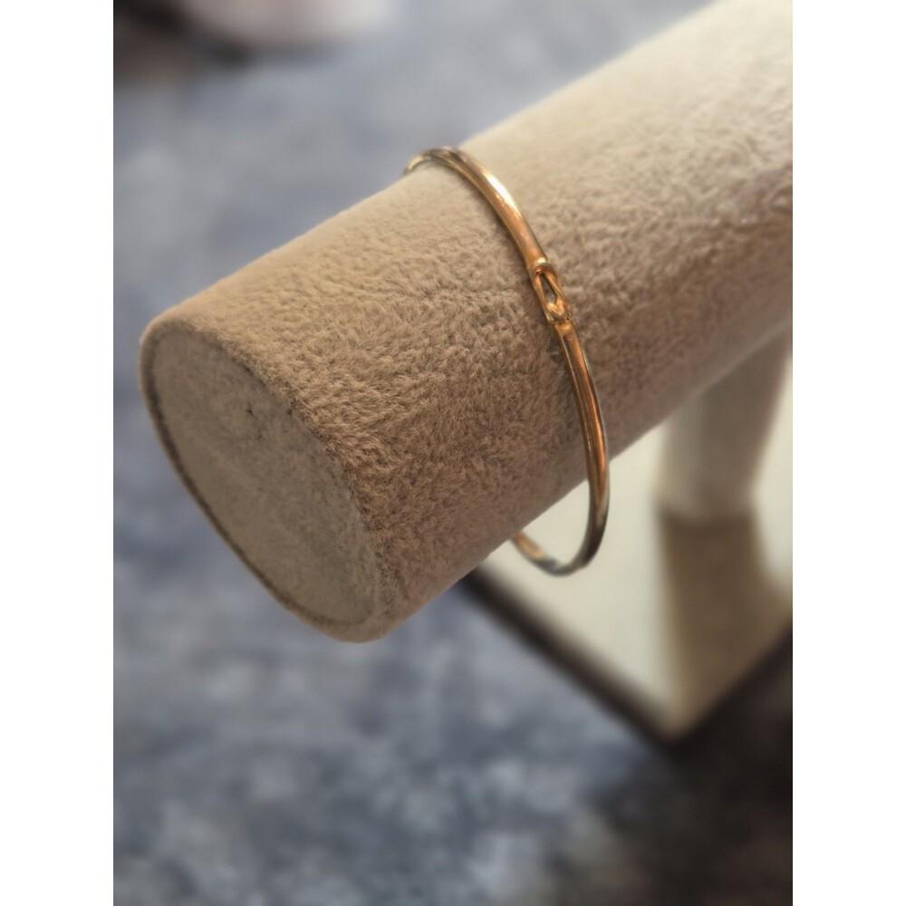 Vtg Monet Polished Thin Gold-Tone Bangle Bracelet